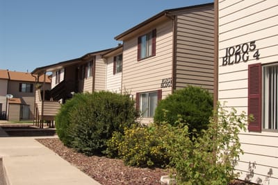 Exterior view of a building with landscaped garden