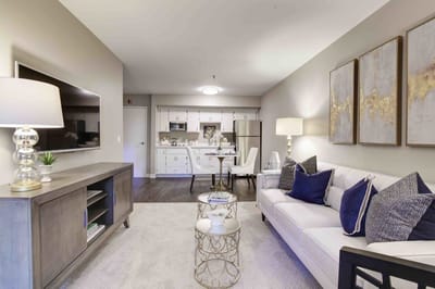 Modern interior of a senior living apartment