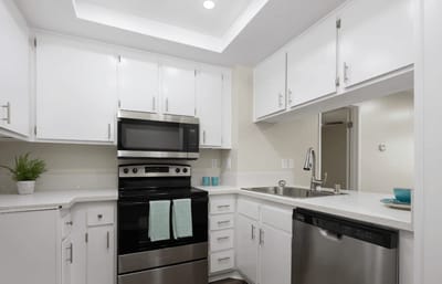 Modern kitchen in a senior apartment