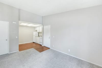 Interior view of a spacious senior apartment