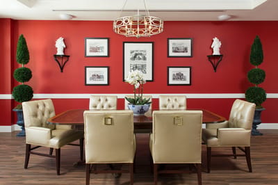 Elegant dining area with decorative elements