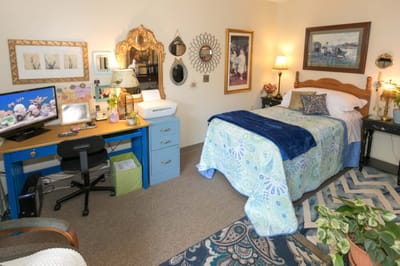 Cozy private resident room with personal decor