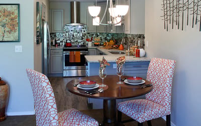 Cozy dining setup in a facility interior
