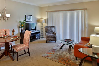 Cozy interior living space with furniture and decor