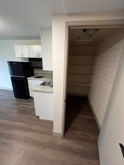 Interior view of a kitchen area in a residence
