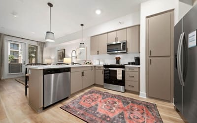 Modern kitchen in a senior living facility