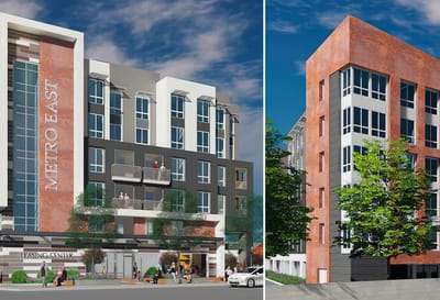 Exterior view of the Metro East Senior Park building