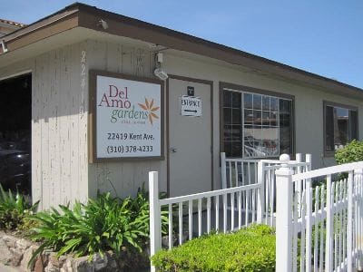Exterior view of Del Amo Gardens facility.