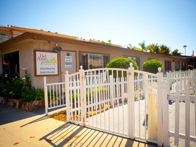 Front exterior of Del Amo Gardens facility