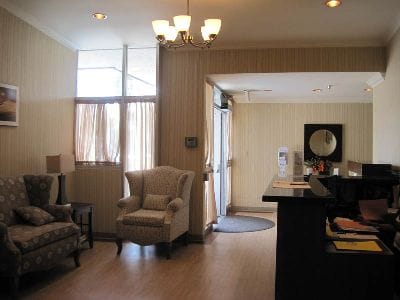 Welcoming lobby area with seating