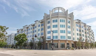 Exterior view of Village Park Senior Apartments.