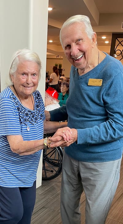 Residents engaging and enjoying time together indoors.