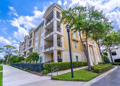 Exterior view of Village Park Senior Apartments