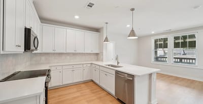 Modern kitchen in a senior living facility