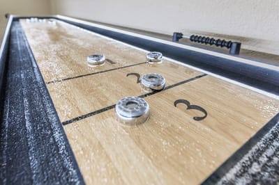 Shuffleboard court in a recreational area