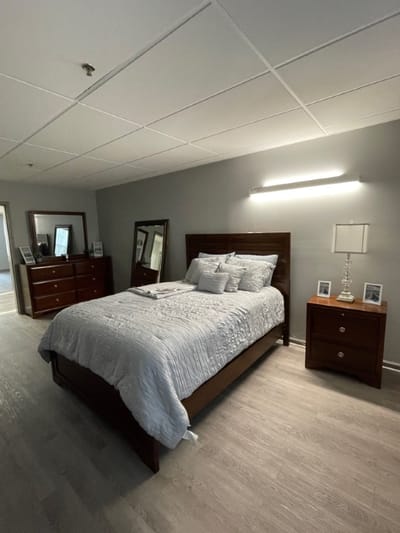 Interior view of a resident's bedroom