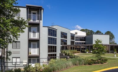 Exterior view of The Residences at Arbor Lake building