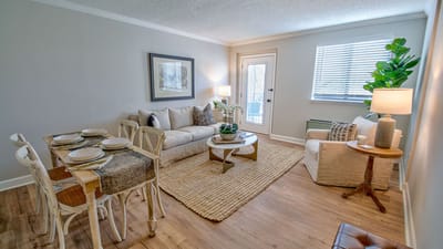 Cozy interior of a living room with furnishings