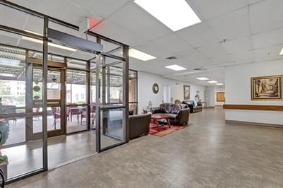 Interior view of a common area in a senior living facility