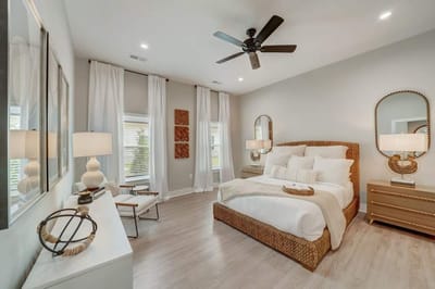 Well-furnished private resident room with natural light