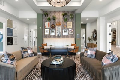 Common area with seating and decor in a welcoming lounge