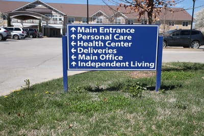 Directional sign for various facility locations
