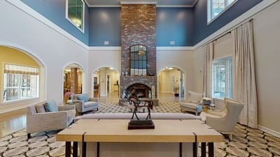 Bright and spacious common area with comfortable seating