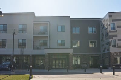 Front exterior view of Clark Retirement at Keller Lake