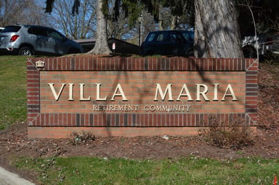 Exterior sign of Villa Maria Retirement Community