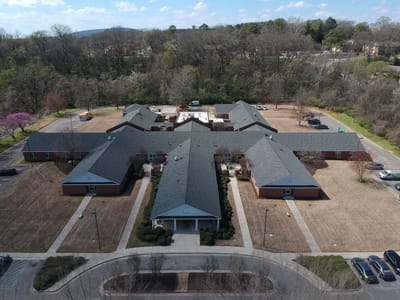 Aerial view of Huntsville Health and Rehabilitation facility