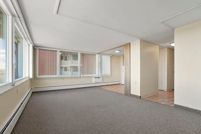 Bright, spacious interior of a resident room