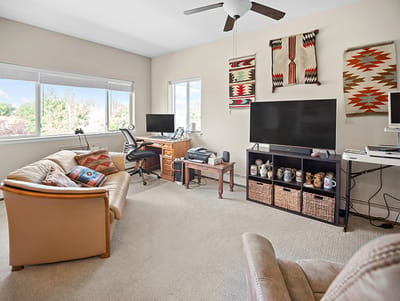 Cozy common area with comfortable seating and decor