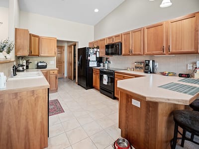 A well-maintained kitchen in a senior living facility