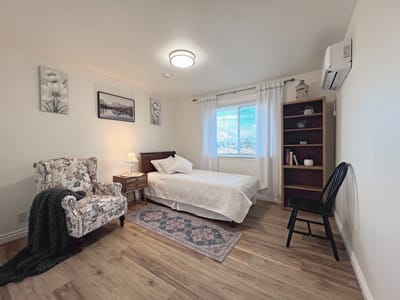 Cozy private bedroom in the facility