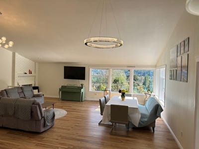 Interior common area with seating and natural light