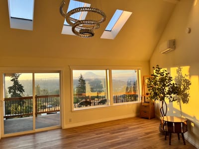 Bright and inviting interior space with large windows