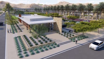 Exterior view of the assisted living facility entrance.