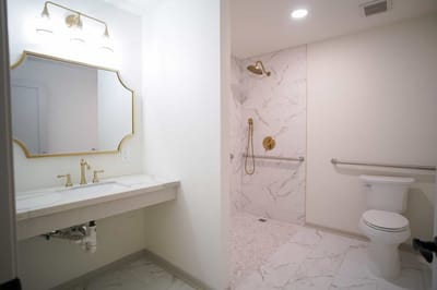 Modern bathroom at a senior care facility