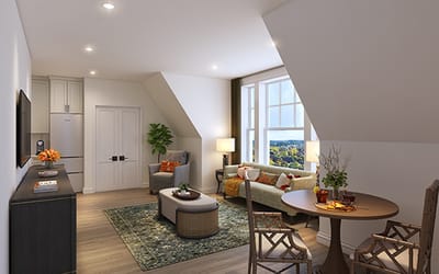 Contemporary living space in a senior facility