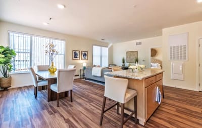 Bright and spacious interior of a resident unit with modern decor