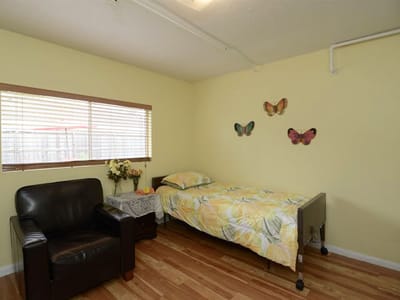 Cozy bedroom in a senior living facility