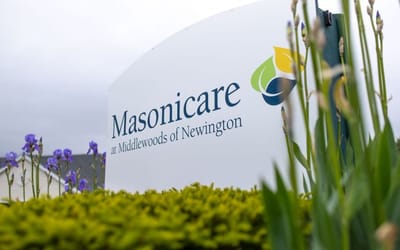 Sign for Masonicare at Middlewoods of Newington