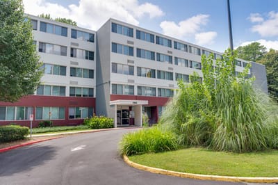 Exterior view of Lenox Summit Apartments entrance