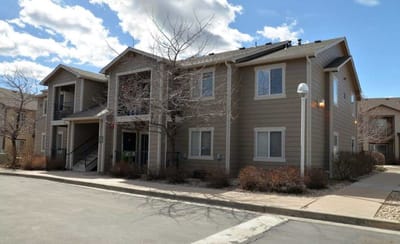Exterior view of a senior living complex