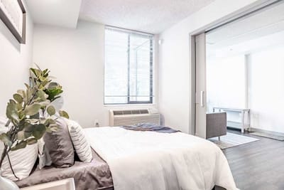 Bright private resident room with modern decor