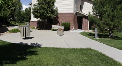 Pathway leading to the entrance of Orchard Hill Senior Apartments