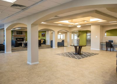 Interior view of a common area in the facility