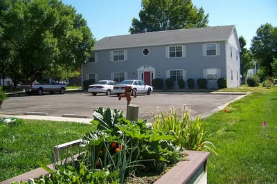 Exterior view of the Nellie Bechtel Apartments building