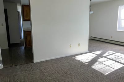 Bright and spacious interior apartment view