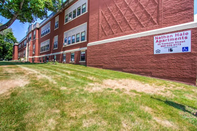 Exterior view of Nathan Hale Apartments building